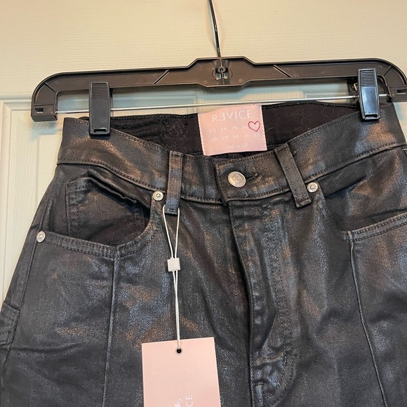 Revice Denim Black Coated Star Jeans Cropped - Picture 7 of 9